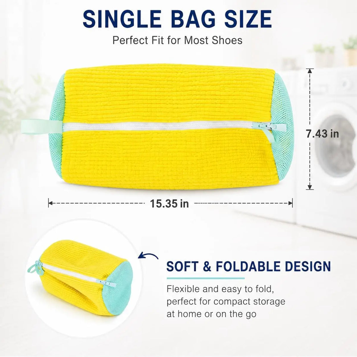 Bag in washing machine drum