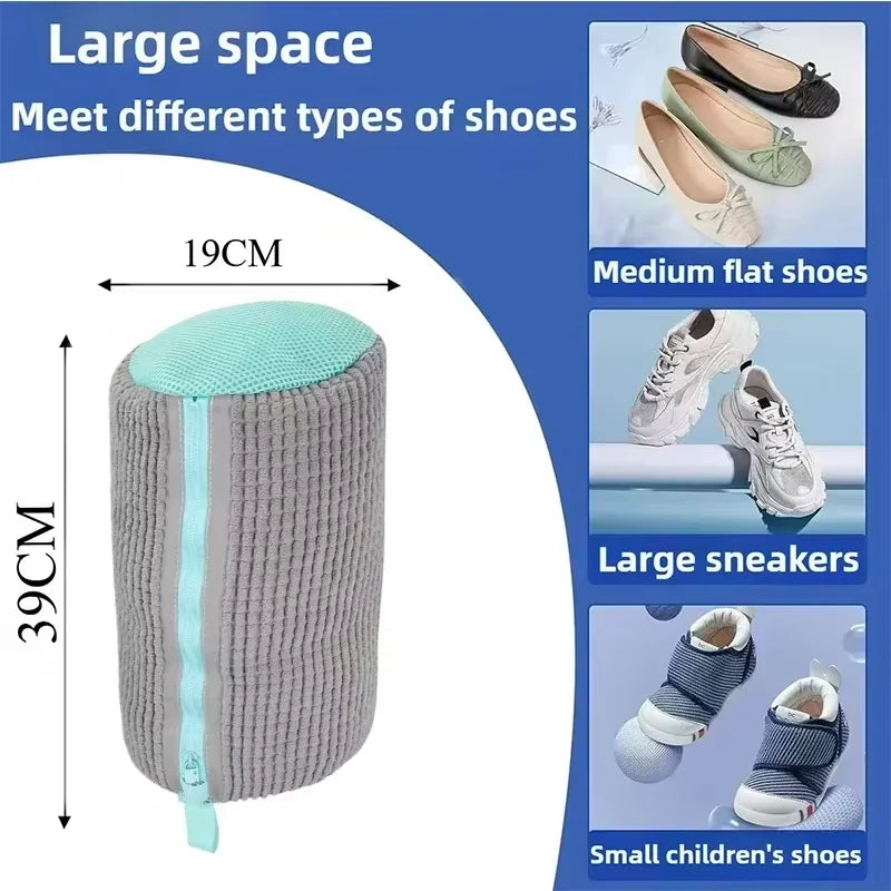 Shoe washing bag grey variant